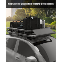 Garvee Universal Roof Rack Carrier Basket, 51"x36"x5", 200 LBS Capacity, Heavy Duty Rooftop Cargo Rack, for SUVs, Trucks, Vehicles, Balck