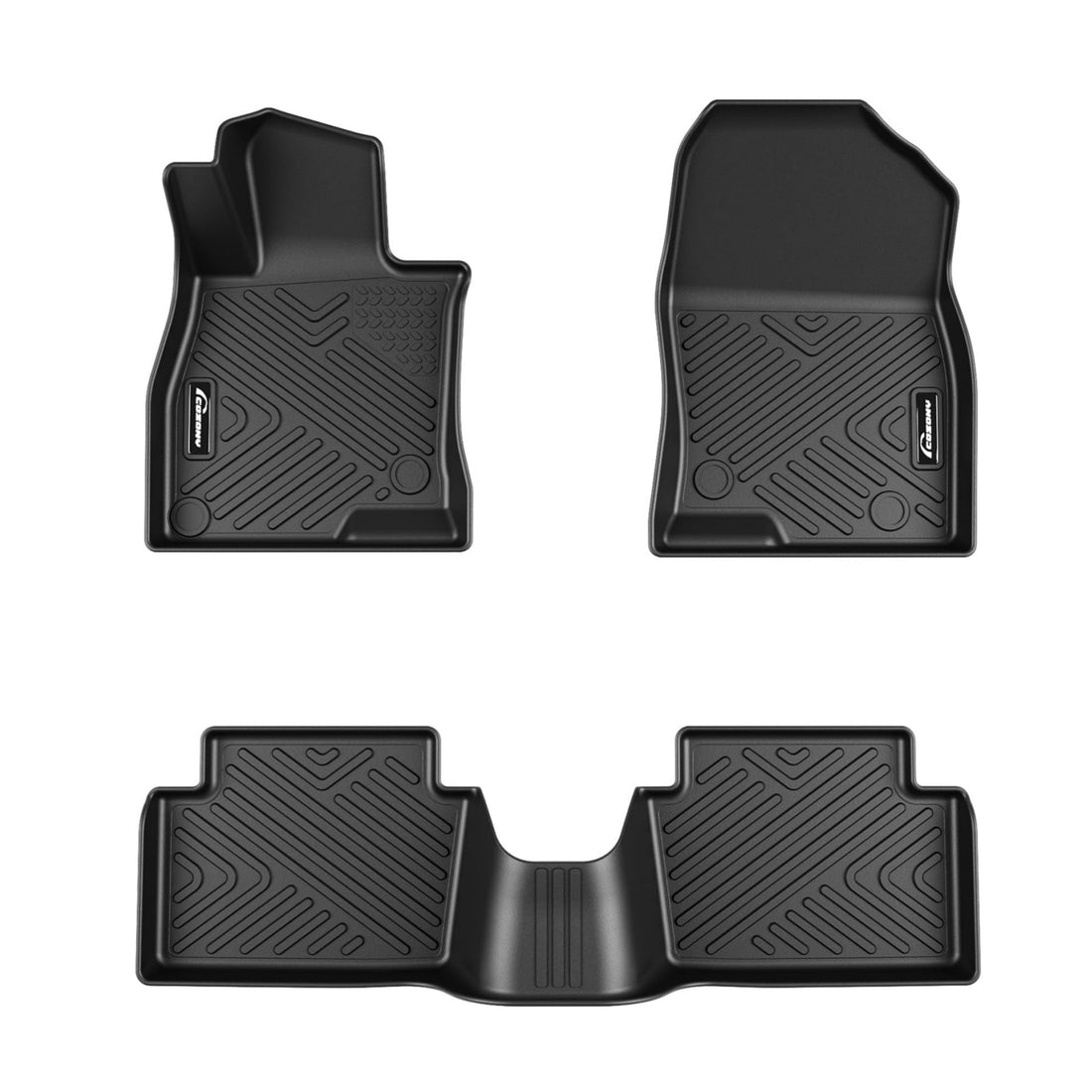 Garvee Floor Mats TPE All Weather Accessories Custom Fit For 2014-2018 Mazda 3 Front & Rear Black