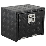 Garvee 18 Inch Heavy Duty Aluminum Tool Underbody Box, Waterproof Truck Storage Organizer Chest for Pick Up Truck Bed, RV Trailer, Black - 18" X 12" X 14" - Black