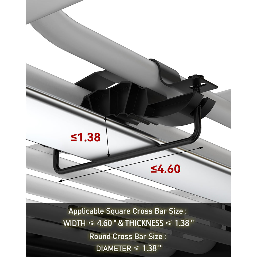 Garvee 84" x 39" x 6" Universal Roof Rack Basket - 200 lbs Capacity Heavy-Duty Rooftop Cargo Carrier with Extension for SUVs, Trucks, and Vehicles, Black