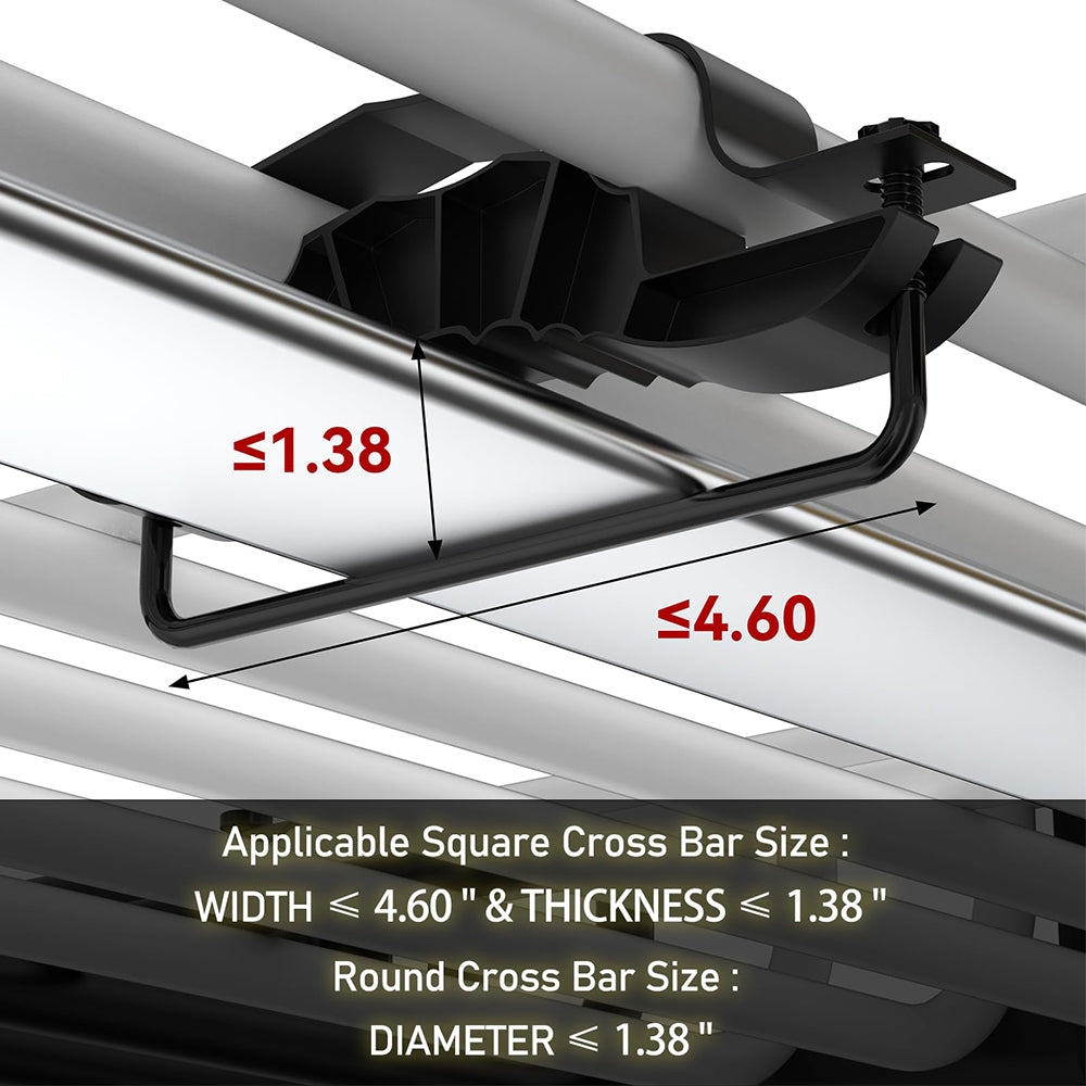 Garvee 64" x 39" x 6“ Universal Roof Rack Basket, Waterproof Luggage Bag for SUVs, Trucks, Vehicles, 200 Lbs Capacity, Black