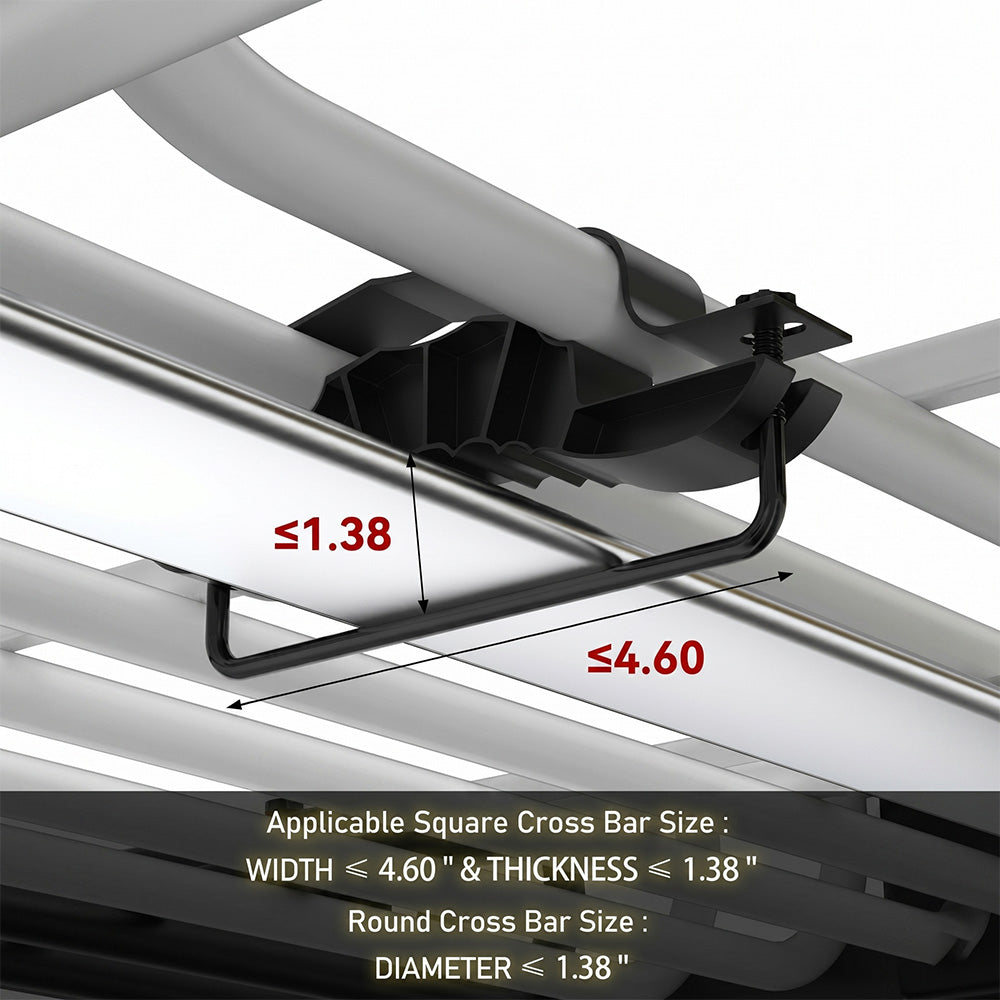 Garvee 51" x 36" x 5" Universal Roof Rack Basket With Waterproof Luggage Bag For SUVs Trucks Vehicles, 51" x 36" x 5", Matte Black