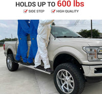 Garvee 6" Running Boards for 2007-2018 Silverado/Sierra 1500 Extended/Double Cab, 2007-2019 Silverado/Sierra 2500/3500 HD Extended/Double Cab | Black Aluminum Side Steps Nerf Bars