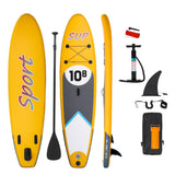 Garvee Inflatable Paddle Boards for Adults, PVC Stand Up Paddle Board 6 Inches Thick, Paddleboard with Non-Slip SUP Bottom Fin, Hand Pump and Carry Bag Inflatable Sup for Beginners Yellow