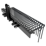 Garvee 72" Pine Straw Needle Rake, 3 Point Landscape Rake with 28 Spring Steel Tines, Black - Black