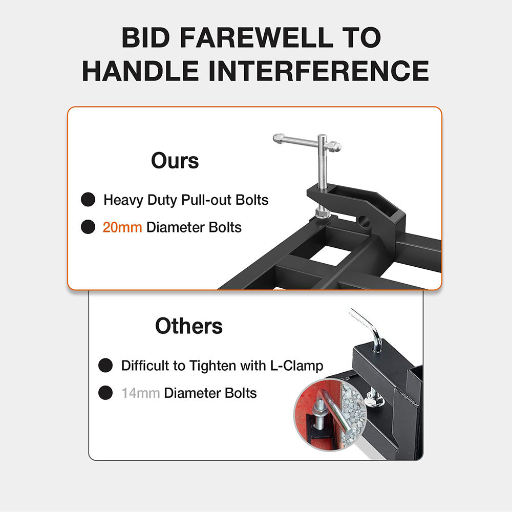 Garvee 68" Pallet Forks, Pallet Forks for Tractor Bucket 5400lbs, Clamp on Pallet Forks with 7 Fork Configuration, for Loader Bucket Skid Steer