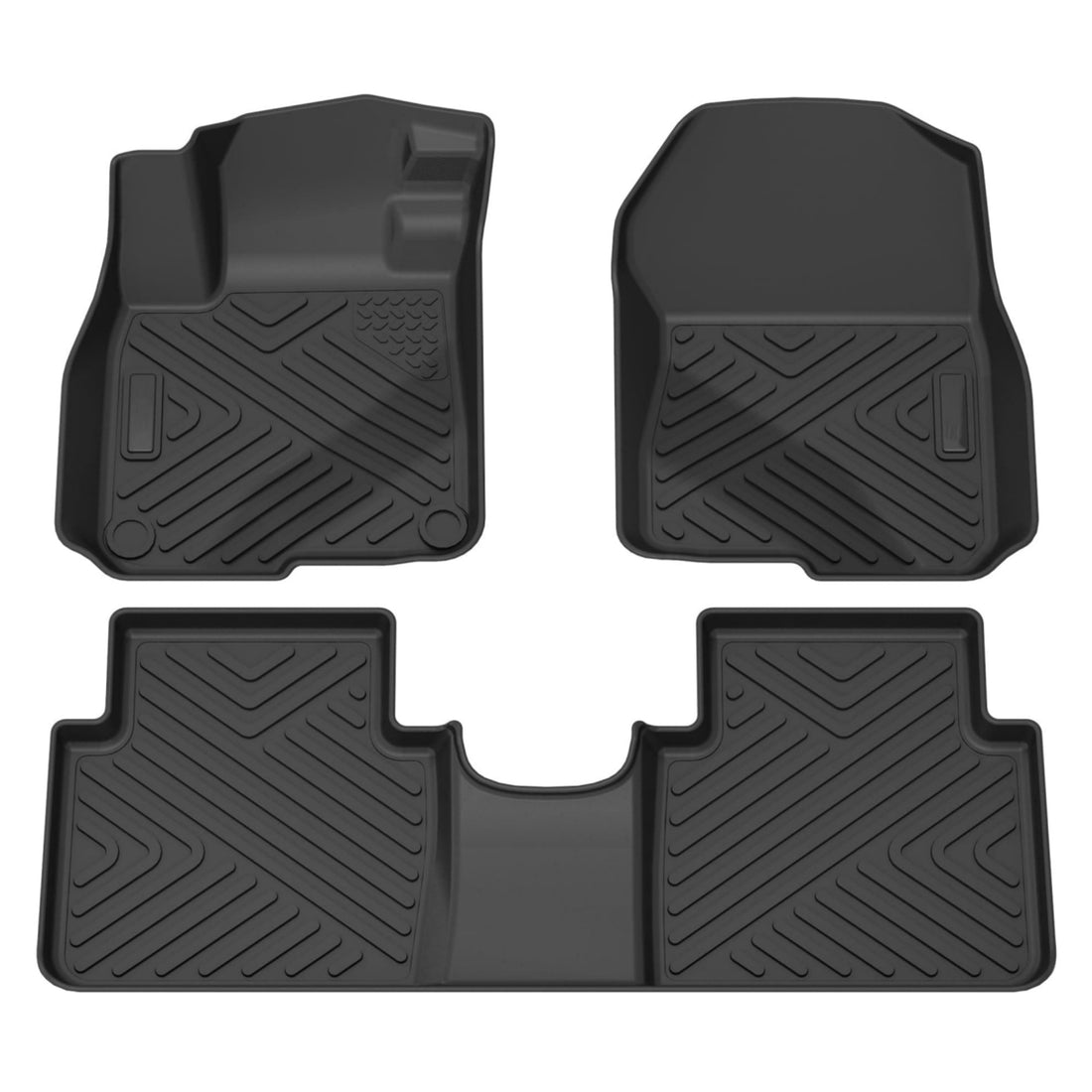 Custom Fit Floor Mats Compatible with 2017-2022 Honda CR-V, Black TPE All-Weather CRV Car Floor Liners, Front & Rear Row Set