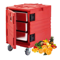 82Qt Portable Food Warmer, LLDPE Hot Box w/ Wheels for Catering
