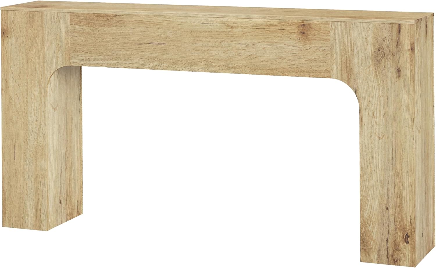 Garvee 63" Farmhouse Console Table Slim Wood Sofa Side Table Narrow Rustic Foyer Furniture for Living Rooms Hallways Apartments, Oak