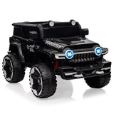 Garvee Ride - P Series: 12V 2-Seater Kids Ride-On Car: Remote Control, Music, LED Lights, for Ages 3-8 - Black