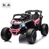 Garvee Ride - P Series: 12V Can-Am Ride-On UTV: Remote Control, Large Seat, Music, LED Lights, Spring Suspension, for Boys & Girls - Pink - Pink