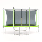 Garvee Trampoline, 10FT Trampolines for Kids & Adults, Trampoline with Enclosure, Ladder, Recreational Trampolines for Outdoor Jump, ASTM Approved,Green - Green