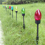 Garvee Jumbo C9 Christmas Walkway Lights with 5 Hooks Stake Light Bulb Outdoor Decorations for Lawn Holiday Outside Yard Garden Solar Energy One Size