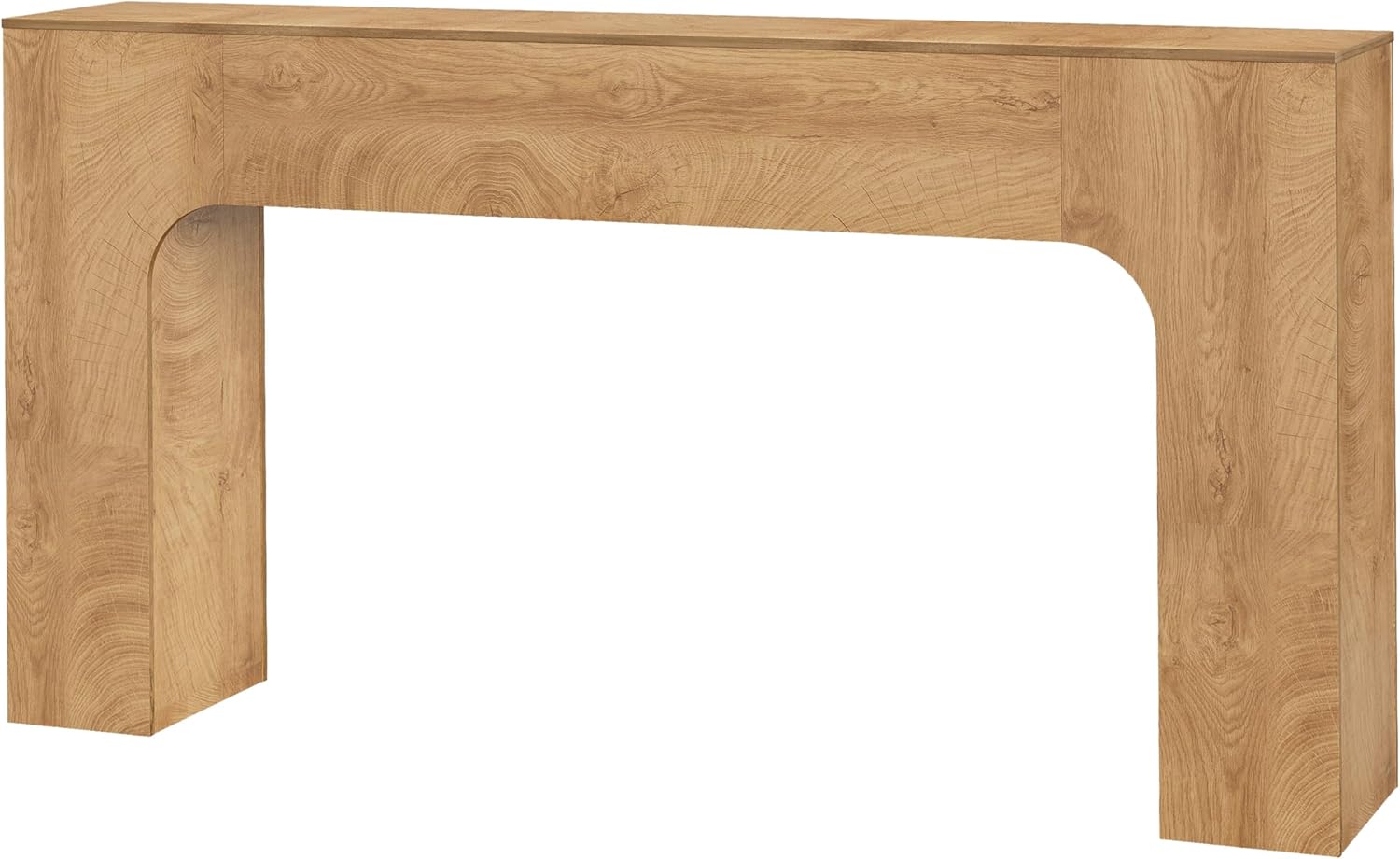 Garvee 63" Farmhouse Console Table Slim Wood Sofa Side Table Narrow Rustic Foyer Furniture for Living Rooms Hallways Apartments, Deep Oak