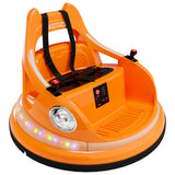Garvee Ride - P Series: 12V Ride on Toddler Bumping Car W/Remote Control, LED Lights & 360 Degree Spin, ASTM Certified - Orange - Orange