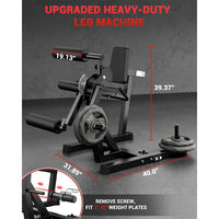 Garvee Leg Extension And Curl Machine 4 In-1 Leg Press For Home Gym Adjustable 700 LBS Capacity Black