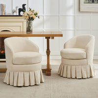 Garvee Mid-Century Modern Upholstered Banquet Dining Chair, Beige