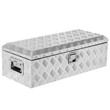 Garvee 20X12 Inch Truck Bed Tool Box, Heavy-Duty Aluminum Diamond Plate Storage Chest, Waterproof with Lock, for Trucks, Trailers, RVs, and Warehouses, Silver - Sliver