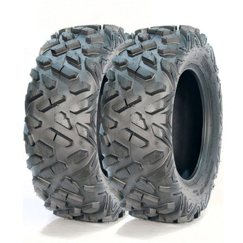 Garvee Set of 2 ATV UTV All-Terrain Tires 24x10-12 Heavy Duty Tubeless Off-Road Tires for Mud & Sand, Durable Black
