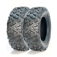 Garvee AT25X8-12 ATV Tires 25X8-12 Tubeless All Terrain Trail Sand Off-Road 16mm Tread Depth Black