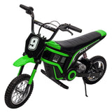Garvee Ride - T Series: 24V-10A 350W Ride On Electric Dirt Bike For Kids Ages 13+, 14.29MPH, 3-Speed - Green-9 - Green - 9