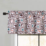 Garvee Valance Curtains for Kitchen Windows, Animlas Farmhouse Home Decor Kitchen Window Valances for Cafe Bathroom, Animals, 55x15 Inch