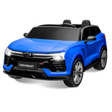 Garvee Ride - P Series: 24V 2-Seater Chevrolet Blazer Kids Car with Remote Control, Bluetooth - Blue - Blue