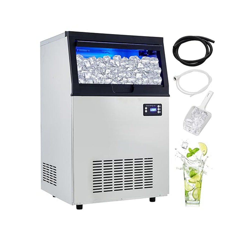 Garvee 90LBS/24H,Ice Machine 110V Ice Machine with 33 LBS Storage Bin, Ideal for Restaurant, Home, Bars, Coffee Shop
