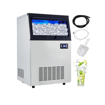 Garvee 90LBS/24H,Ice Machine 110V Ice Machine with 33 LBS Storage Bin, Ideal for Restaurant, Home, Bars, Coffee Shop