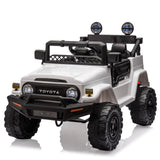 Garvee Ride - P Series: 12V Ride on Car for Kids, Licensed Toyota Ride on Truck, Battery Powered Electric Kids Car with Remote Control, Music, LED Lights, Suspension System, Double Doors, Safety Belt,Ride On Toy - White - White