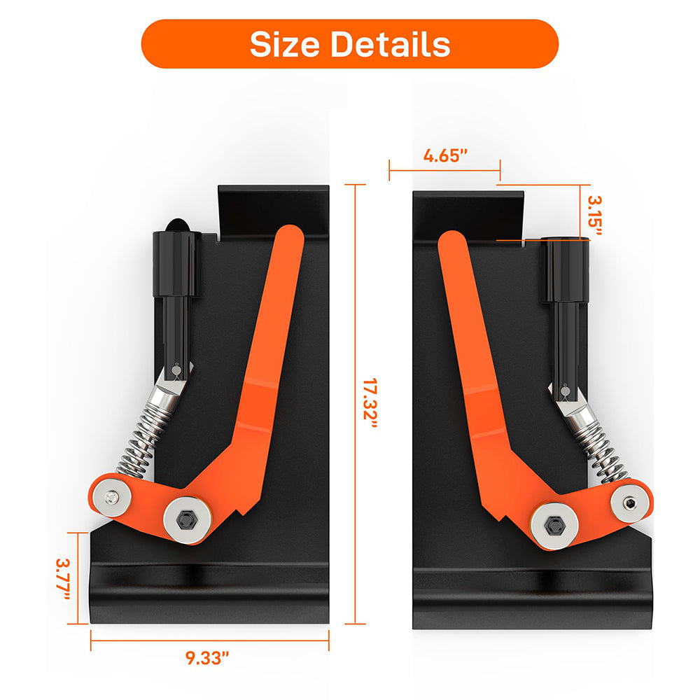 Garvee Universal Skid Steer Quick Attach Conversion Attach Adapter, Weld on Quick Attachment Plate, A Pair Skid Steer Quick Tach Attach Conversion Adapter Bobtach Box Plate Weld On QTK