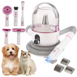 Garvee Pet Grooming Vacuum, 13.4Kpa Suction Power, 2 L Large Dust Cup Low Noise Dog Hair Remover , 5 Professional Grooming Kit for Dogs and Cats, Pink - Pink
