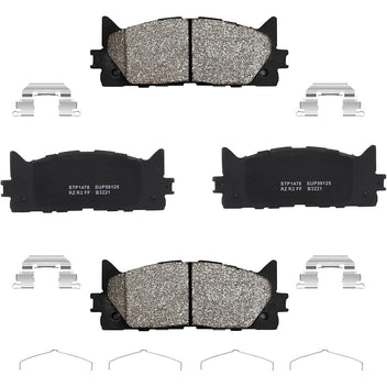 Garvee MERXENGrear Brake Pads with Hardware, 4 PCS Ceremic Brake Pads Set fit for LEXUS HS250h 2010-2012 All Models, SCION xD 2008-2014 All Models, TOYOTA COROLLA 2009-2019 All Models