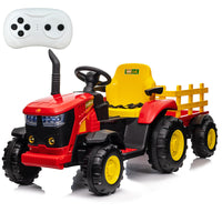 12V Remote Control Tractor for Kids with 7-LED & Safety Belt