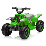 Garvee Ride - P Series: 6V Kids Ride On Electric Quad ATV, Ride Car with LED Headlights, Ride-On Toy for Toddlers 1-3 Boys & Girls with Music, Forward & Reverse - Green - Green