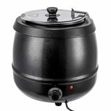 Garvee 10.5QT Commercial Soup Kettle Warmer with Hinged Lid and Detachable Stainless Steel Insert Pot for Restaurant and Big Family - Black - Black