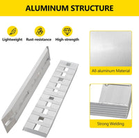 Garvee Aluminum Car Ramps 2-Pack Heavy-Duty Vehicle Ramps 6800 Lbs Capacity 72x15 in Silver