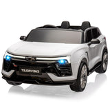 Garvee Ride - P Series: 24V 2-Seater Chevrolet Blazer Kids Car with Remote Control, Bluetooth - White - White