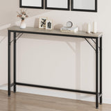Garvee 5.9" Narrow Sofa Table, Skinny Console Table with Storage, Slim Behind Couch Table for Living Room, Entryway, Hallway, Foyer - Grey - Grey