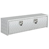 Garvee 48"X18" Heavy Duty Aluminum Tool Underbody Box, Waterproof Truck Storage Organizer for Pick Up Truck Bed, Rv Trailer, Silver - Silver
