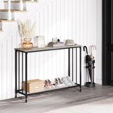 Garvee Console Table with Glass Shelf & Metal Frame, 41.5" Narrow Entryway Table, Industrial Style for Living Room, Foyer, Bedroom - grey