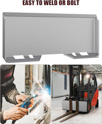 Garvee 3/8" Skid Steer Attachment Plate, Universal Quick Attach Adapter Mount Plate, Fits Kubota John Deere and Bobcat Skid Steer Tractor