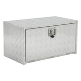Garvee  24"X18" Heavy Duty Aluminum Tool Underbody Box Waterproof Truck Storage Organizer Chest for Pick Up Truck Bed RV Trailer, Silver - Silver