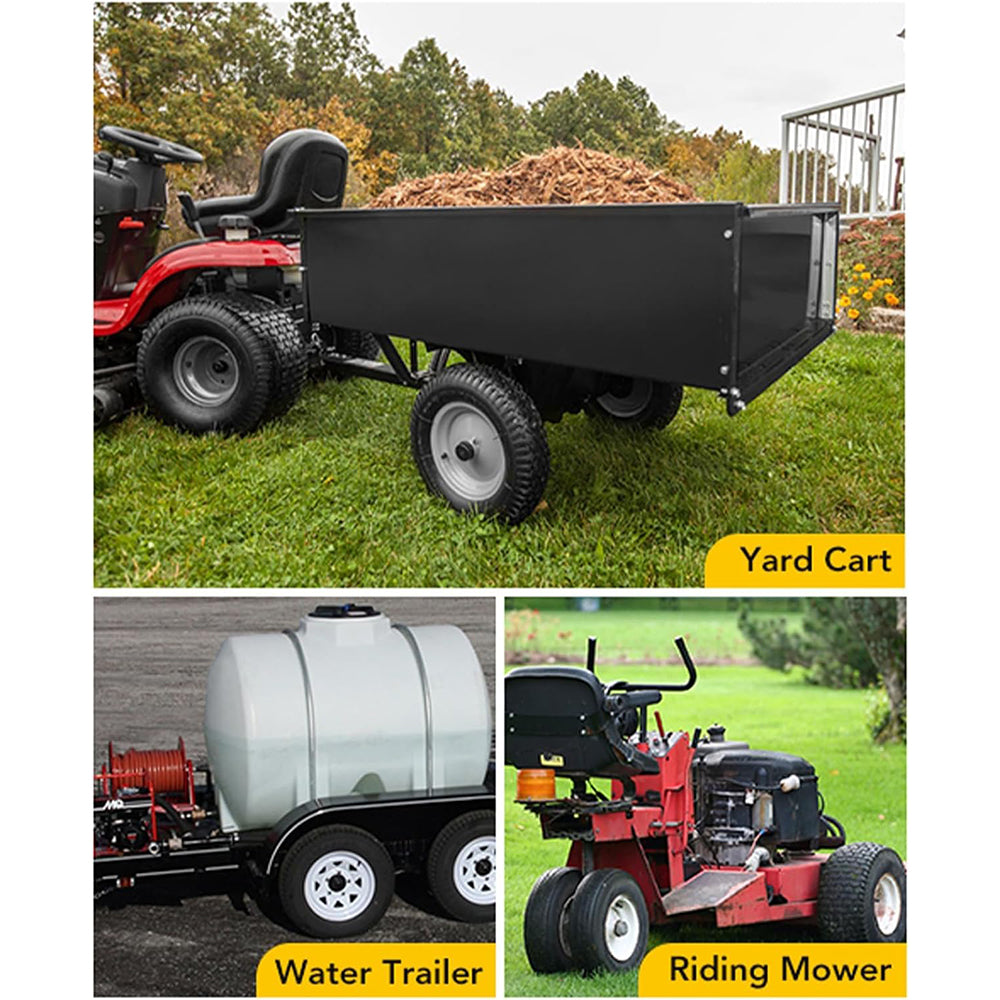 Garvee 4 PCS Trailer Tires 5.3-12 530-12 6PR Load Range C 12'' Rim Agricultural Terrain Towing Black