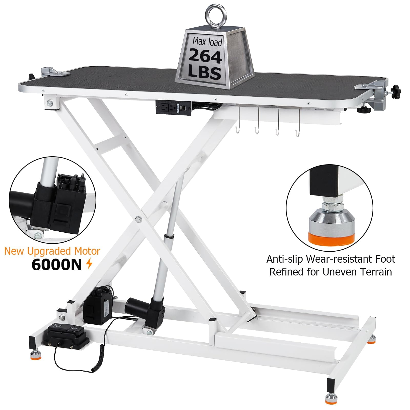 9.4"-39.4" Electric Lift Grooming Table with Gantry Crane Set