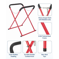 Garvee 36"x31"x41" Portable Workbench - Folding Heavy-Duty Automotive Fender Bumper Stand with Adjustable Padded Support, Powder-Coated Black, 2 Pack