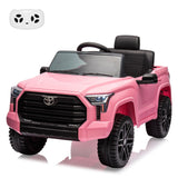 Garvee Ride - P Series: 12V Ride on Car For Kids Age 3+ , Licensed Toyota, with Remote Control, MP3, LED Lights, Suspension System, Double Doors, Safety Belt, Ride On Toys for Boys Girls - Pink - Pink