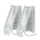 Garvee 1500LB 2-Pc Tri-Fold Ramps - 72"x9" Steel Loading Ramps for ATV/UTV/Motorcycles/Trucks (Heavy-Duty, Silver)