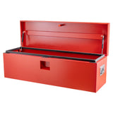 Garvee 30X15 Inch Heavy Duty Truck Tool Box, Jobsite Chest with Dual Hydraulic Levers, Weatherproof Storage, Red - Red