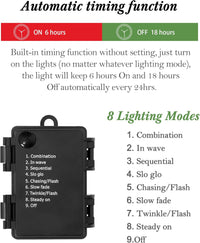 Garvee 2PCS Premium Artificial Christmas Tree with 78 Warm White LEDs - Battery Operated Artificial Christmas Tree with 8 Adjustable Modes, Christmas Tree with Density Branches